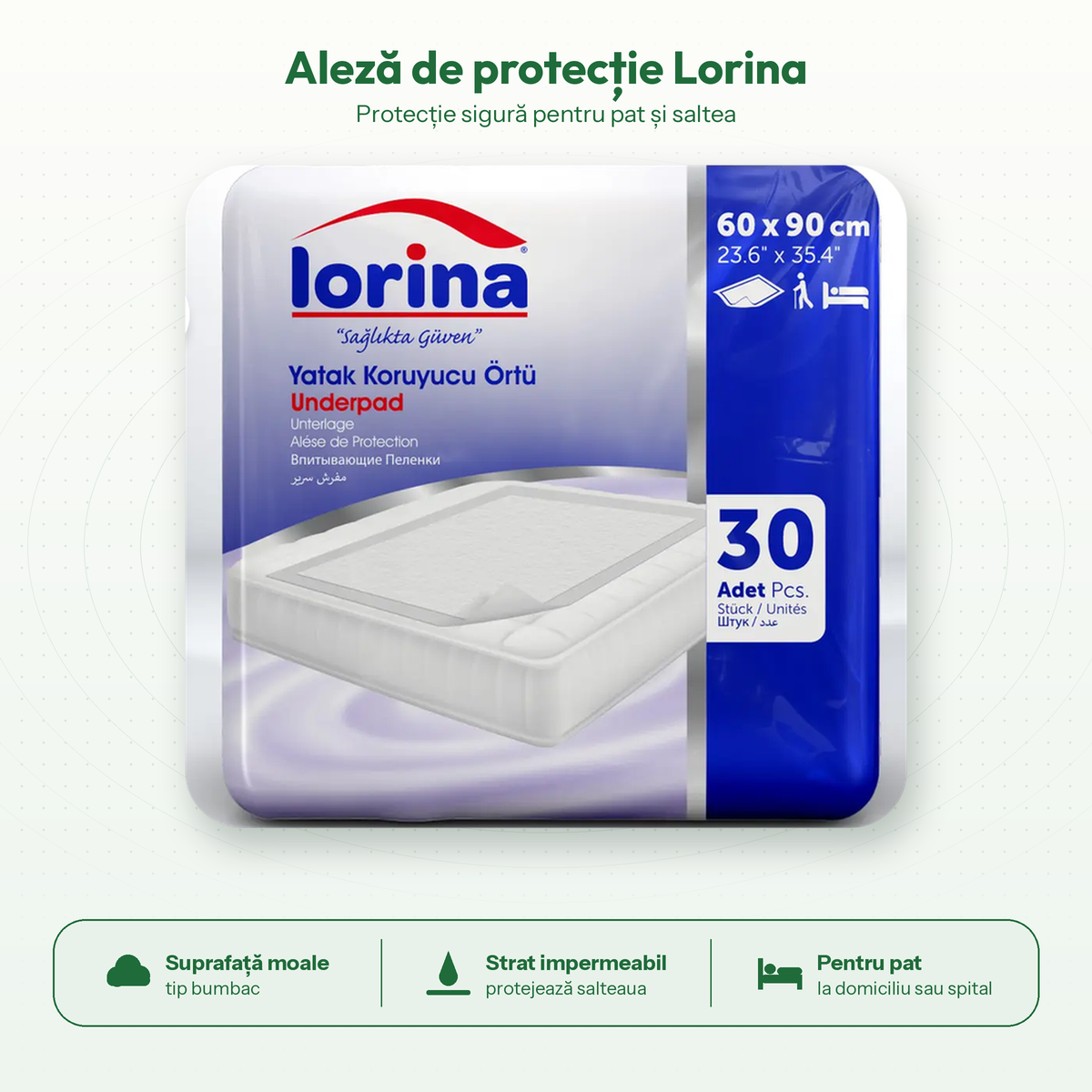 Aleze Lorina 60 x 90, 30 de bucati in pachet