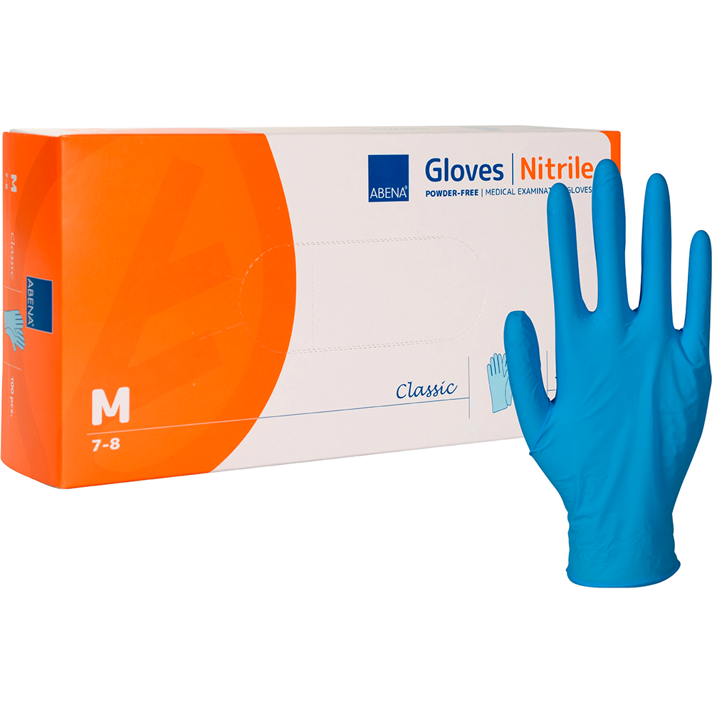 Manusi Examinare Nitril Nepudrate ABENA, classic, M, 100 de bucati