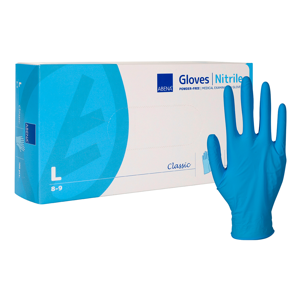 Manusi Examinare Nitril Nepudrate ABENA, classic, L, 100 de bucati